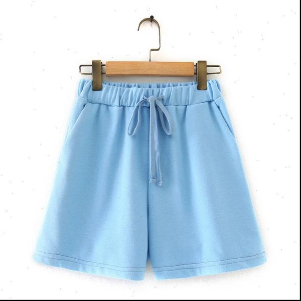 

elastic waist knitting shorts woman summer 2021 casual femme loose shorts fashion womens p1709 drop shipping, White;black