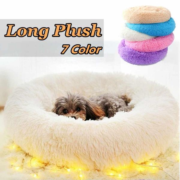 

cat beds & furniture fluffy soft pet dog bed puppy cave deep sleeping nest calming house cushion mat for /