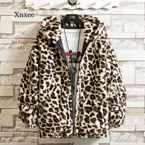 Primavera leopardo casaco sexy jaqueta homens tops mulheres com capuz moda causal rua outerwear solto windbreaker roupas masculino fêmea x0710