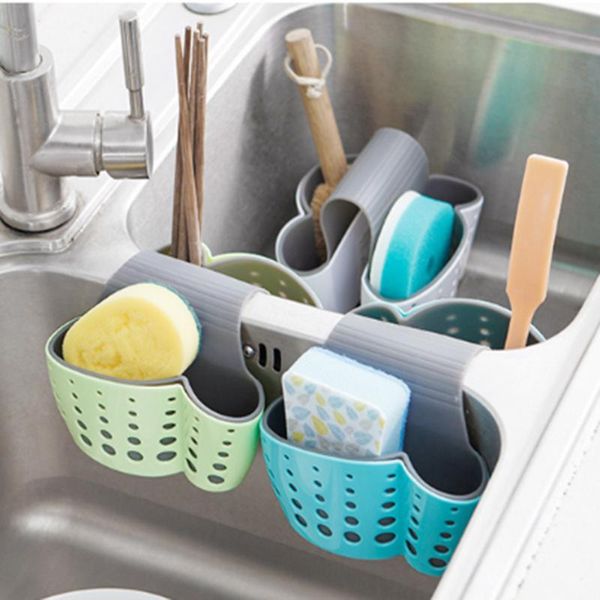 

storage baskets kitchen saddle filter double sink sponge bag bracket