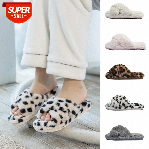 

winter women house furry slippers fashion white faux fur warm shoes indoor slip on flats female home slides pink plush slippers #gv8l, Black