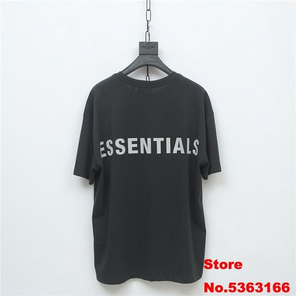

2021 sureme new 6th collection fog essentials tees women couples reflective t-shirts hiphop oversized cotton t-shirt men s9d6, White