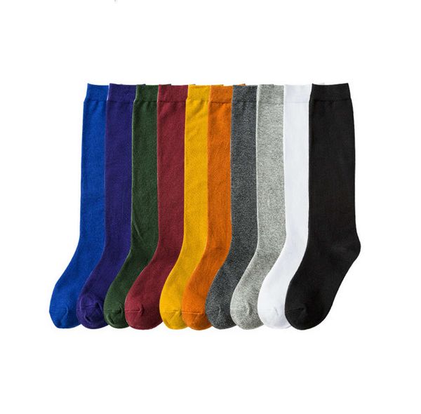 

long cotton color autumn winter basic thin, middle knee pile, Black;white