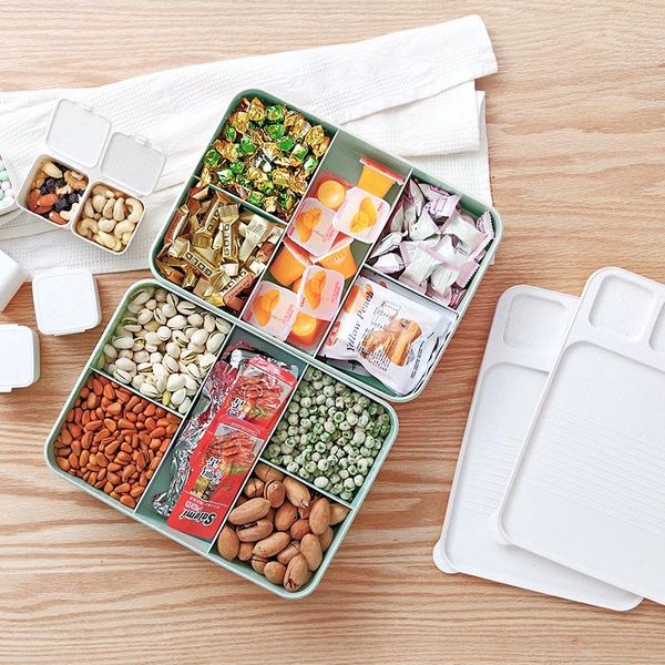 

storage bottles & jars dried fruit disk lattice with cover dry box snack plate, melon seed nut disk, candy wholesale