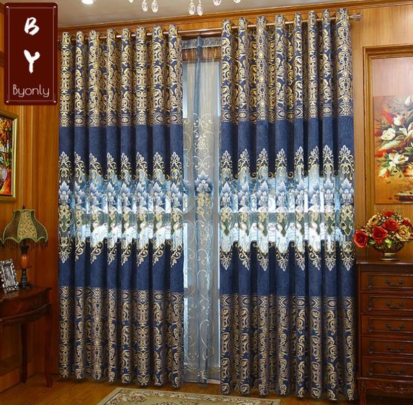 

curtain & drapes curtains for dining living bedroom room high-end water soluble hollow chenille embroidery fabric