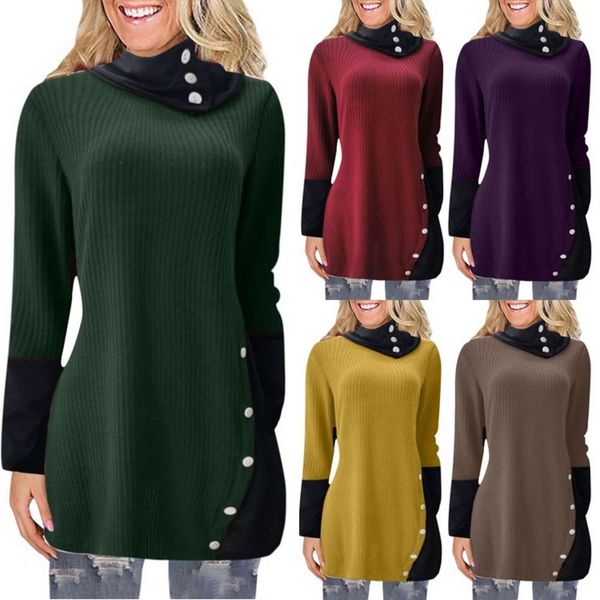 

2019 women's autumn winter new long sleeve irregular dress sweater, Black;gray