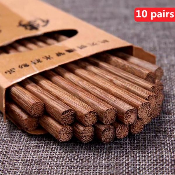 

pairs of chinese chopsticks non-slip sticks wooden reusable tableware gifts kitchen tools