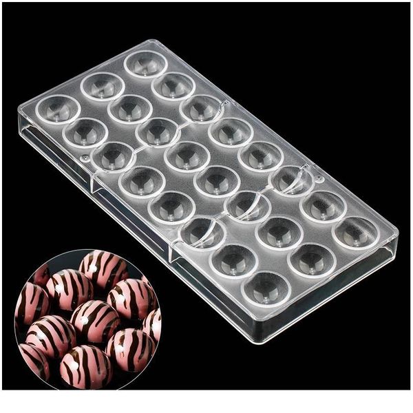 

24 half ball clear diamond chocolate mould diy baking acrylic chocolate maker mousse candy mold baking pas qylbpy