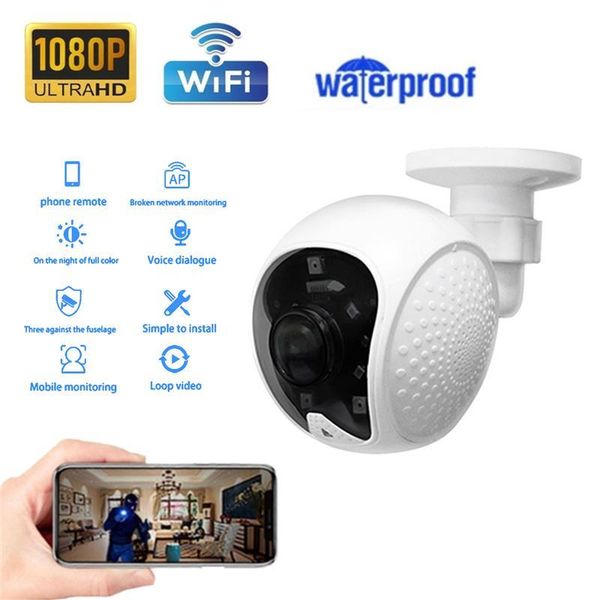 

1080p ptz ip camera wifi camera waterproof 120Â° wide angle monitoring smart home network wireless camaras de vigilancia con wifi