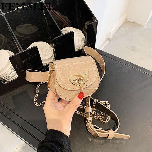 

shoulder bags 2021 mini crocodile pattern detachable women waist fashion pu leather coin ladies luxury chain crossbody