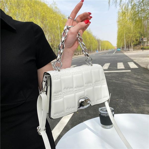 

shoulder bags stylish small bag girl 2021 chain square candy color one-shoulder sloping purses and handbags luxury designer
