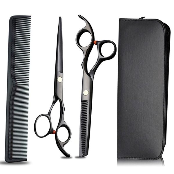 

hair scissors profissional hairdressing cutting set barber thinning shears comb salon 6.0inch multi-color