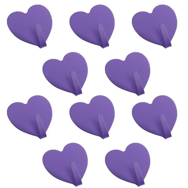 

hooks & rails 10pcs household sticky heart shape key bag coat holder