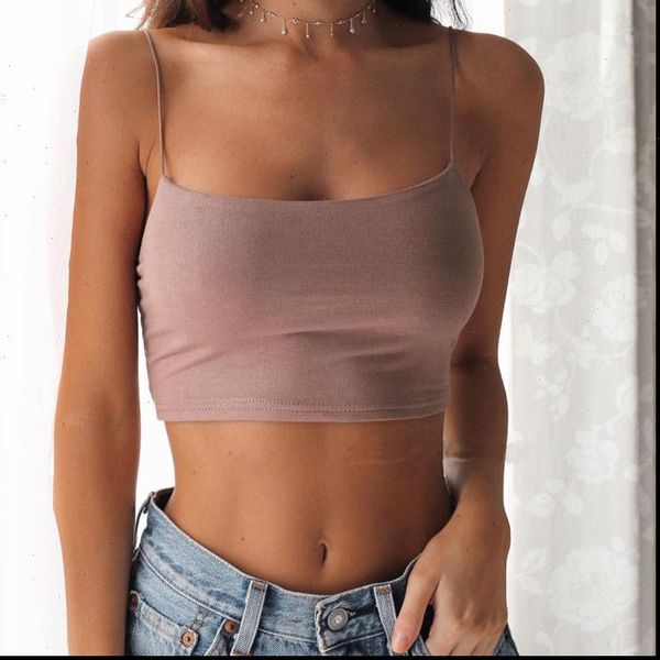 

tank black halter crop women summer camis backless camisole fashion casual tube female sleeveless cropped vest, White