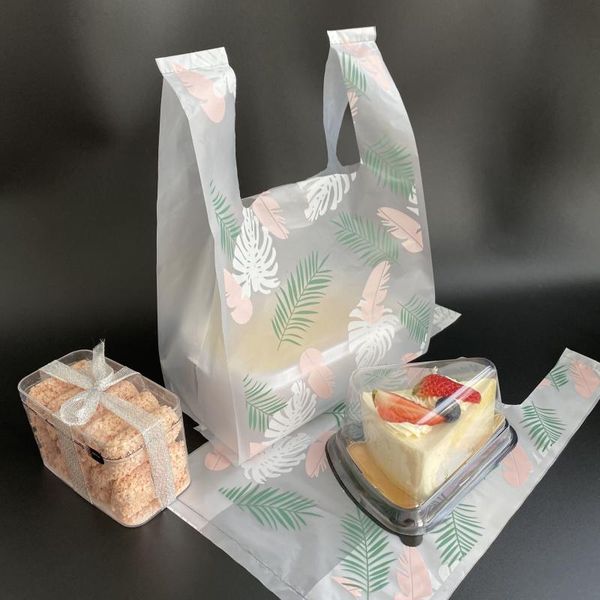 

gift wrap 50pcs feather printing dessert packaging bag cosmetic garment plastic