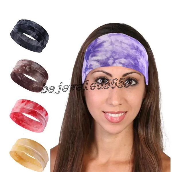 

20x6cm sports tie-dye elastic headband yoga stretch sweat-absorbent hair band hair accessories, Silver