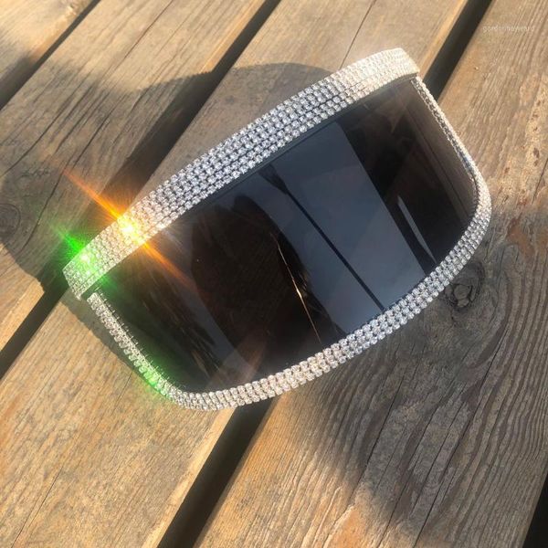 

winter women goggles black big lens uv400 eyewear diamond sports eyeglasses cool oversize hat designe vintage sunglasses, White;black
