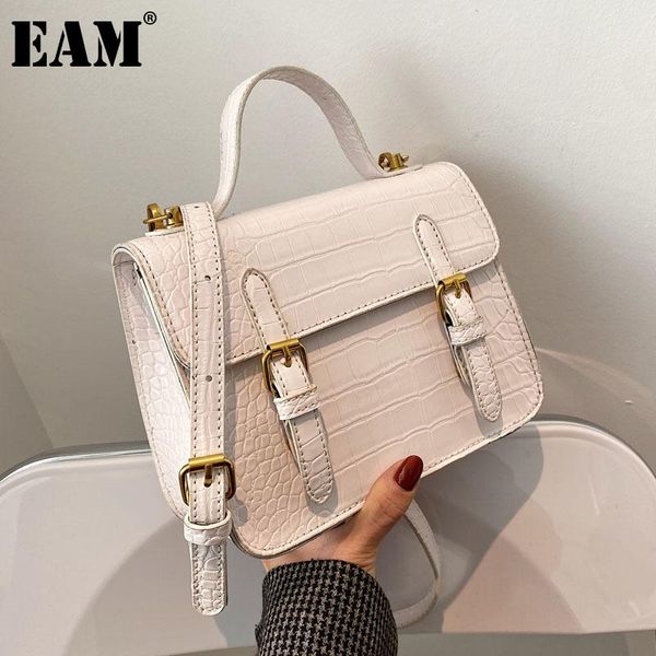 

cross body [eam] women luxury elegant handbag pu leather flap personality all-match crossbody shoulder bag fashion tide 2021 18a2057