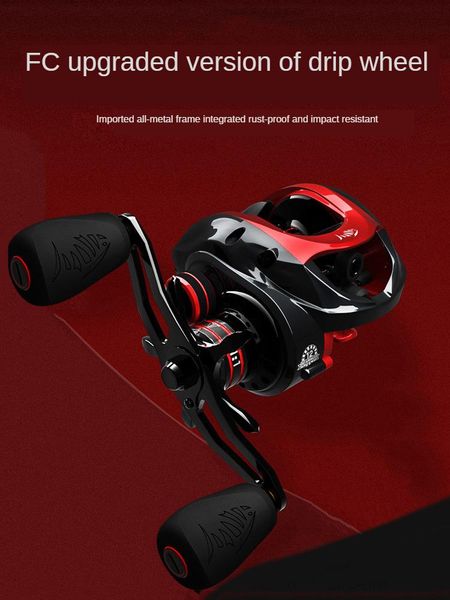 

baitcasting reels fc fishing reel red 12b double brake gold not fried line blue all metal accessories carp tackle