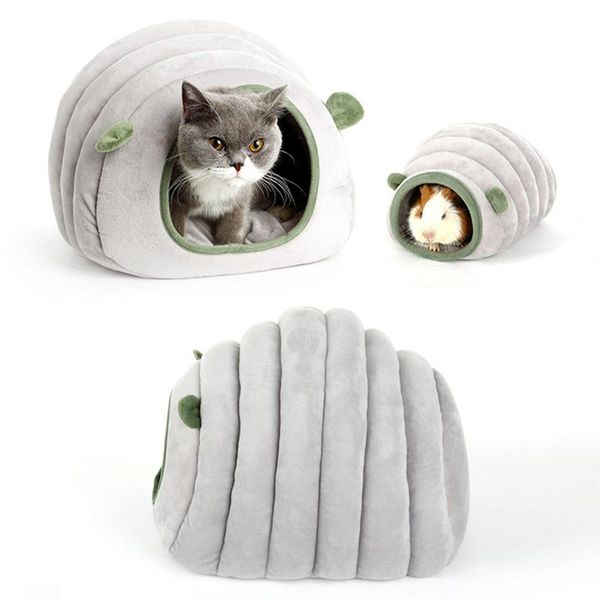 

cat beds & furniture deep sleep cat's house pet winter plush bed for indoor warm cave sleeping bag dog soft small mat supplies