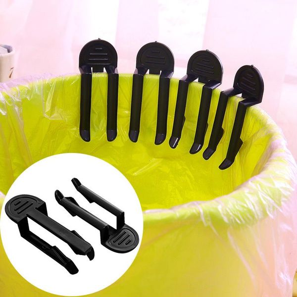 

bag clips 2pcs/lot creative trash can simple portable plastic fixed garbage clip waste bin holder rubbish clamp