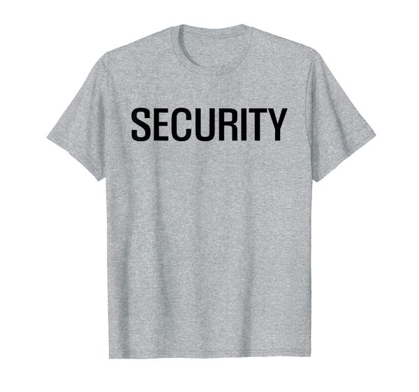 

double-sided security event staff concert costume outfit t-shirt, White;black