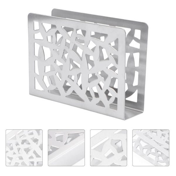 

tissue boxes & napkins stainless steel holder desknapkin stand creative serviette for el home restaurant (hollow out flower)