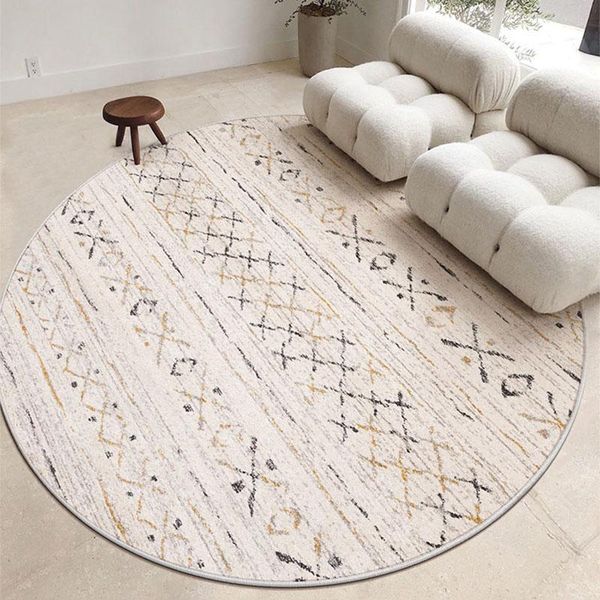 

carpets nordic geometric round rug home for living room thick computer chair mat decorative bedroom rugs carpet sofa