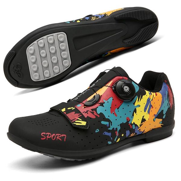 

cycling footwear luminous mtb shoes men mountain bike racing road bicycle sneakers, Black