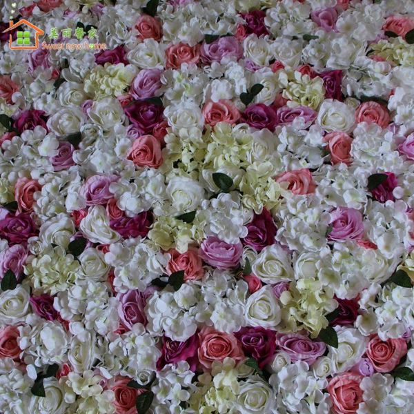 

sweet new home artificial silk rose flower wall wedding background lawn/pillar road lead market decoration 10pcs/lot