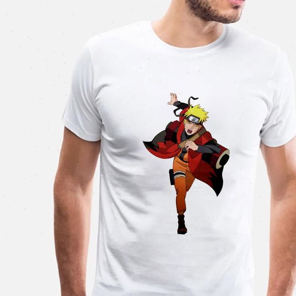 

uzumaki naruto print man t shirt way of ninja homme anime casual streetwear harajuku fashion o neck mens t shirts unisex, White