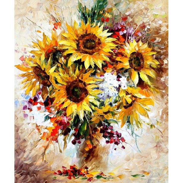 

paintings unframed picture sunflower colorful diy painting by numbers kits acrylic modern wall art hand painted for home decor
