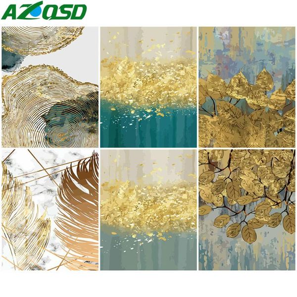 

paintings azqsd diy coloring by numbers landscape 40x50cm handmade gift painting abstract art leaf home decoration