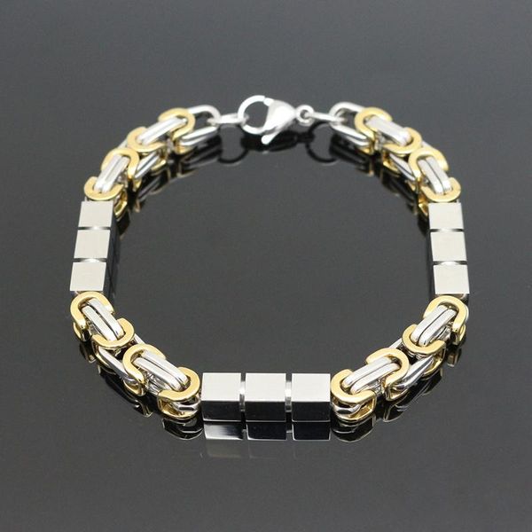 

new design women bracelet 20.50cm stainless steel cube accessories chains & links bracelet bangle for men charm jewelry, Black