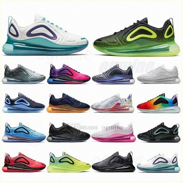 

72c bubble cushion men running shoes 720s for mens womens 720-818 triple black volt be true aqua powder golden undercover sports sneakers sp