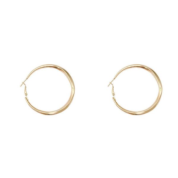 

hoop & huggie sun-ny american fashion personality classic circle earrings female exaggeration retro high sense wholesale, Golden;silver