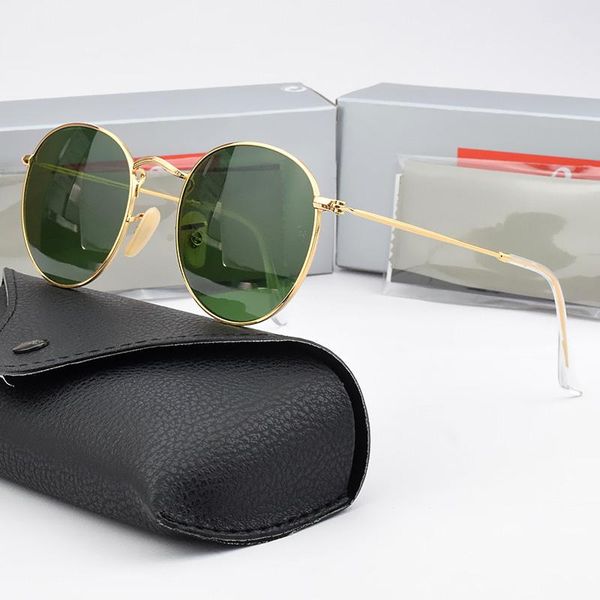 

sunglasses glass men 2021 metal classic retro designer driving vintage round sun glasses for women fashion r3447, White;black