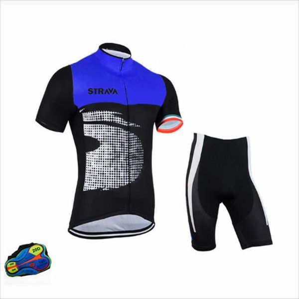 

racing sets 2021 strava short maillot culotteblack cycling jersey 20d bib set mtb uniform bike clothing quick dry bicycle wear clothes mens, Black;blue