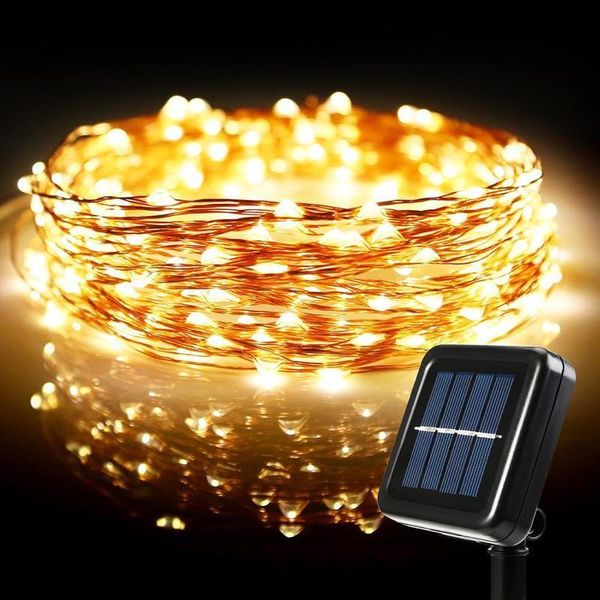 

strings led outdoor solar lamp string lights fairy light holiday christmas party garland garden lamps waterproof wedding decor