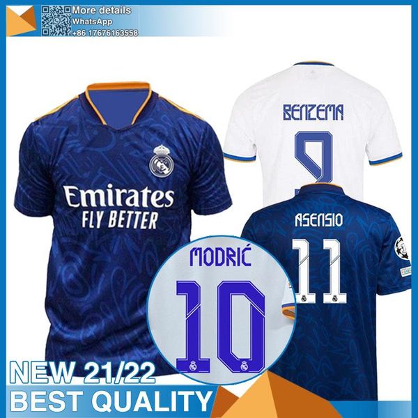 

men's t-shirts 2021 2022 real madrides 21-22 shirt marcelo home away third benzema modric hazard valverde, White;black