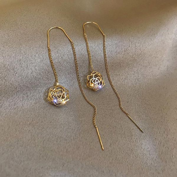 

stud crystal flower sparkle ball earring, Golden;silver