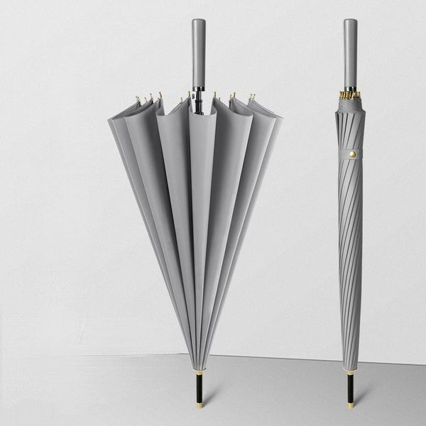 

umbrellas umbrella large men's 16 bone automatic simple straight rod ins wind retro double handle long