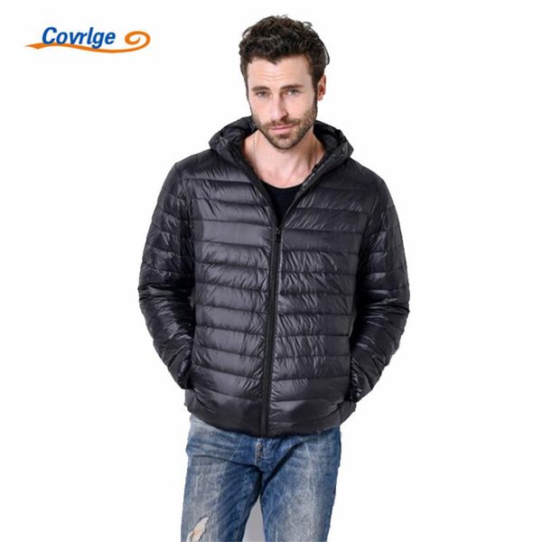 

covrlge - men's down et, light hoodie, large, autumn and winter, mwy025, new in 2019, Black