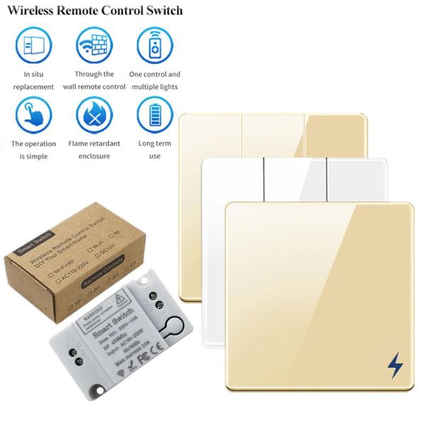 

smart home control 433mhz 86 wall panel remote rf wireless switch receiver module transmitter safety ac 110v 220v for light