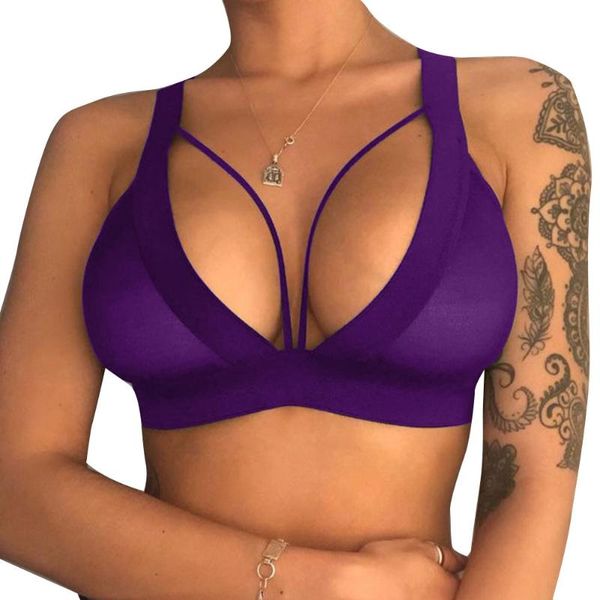 

2021 women lingerie hollow out push up bra triangle solid wireless seamless underwear bra summer lady exotic bralette, Red;black