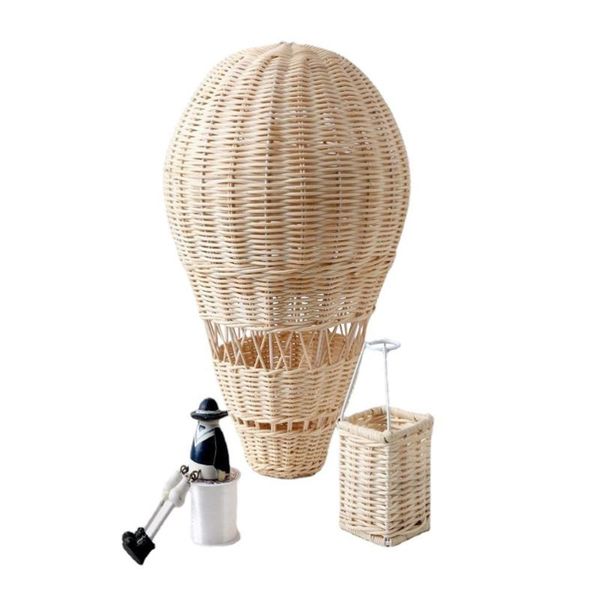 

decorative objects & figurines 1pc rattan air balloon wedding party decoration home hanging
