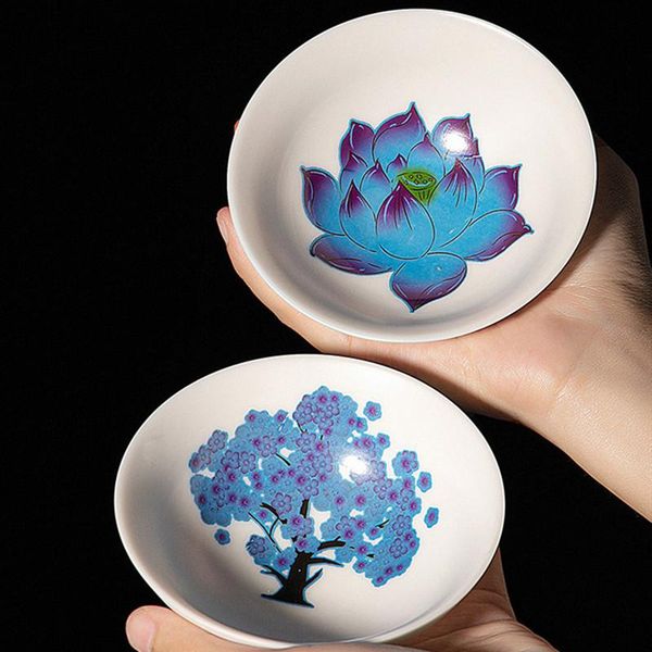 

cups & saucers japanese style ceramic color-changing cherry blossoms tea cup creative master office discolored teacup drinkware