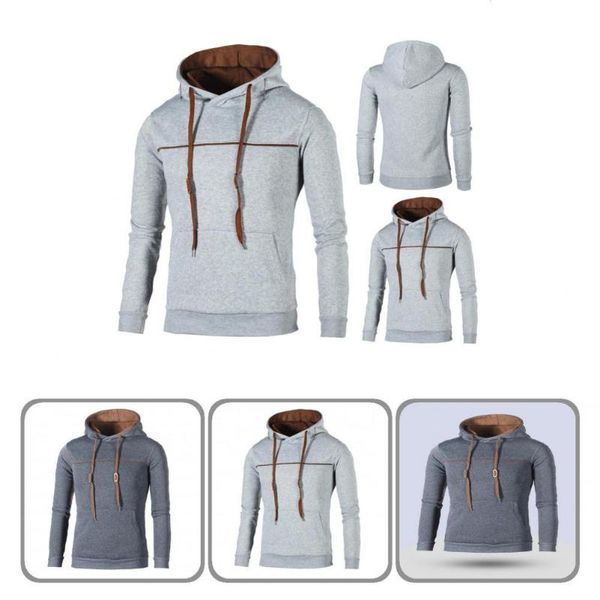 

men's sweaters sweatshirt solid color simple warm pure men hoodie, White;black