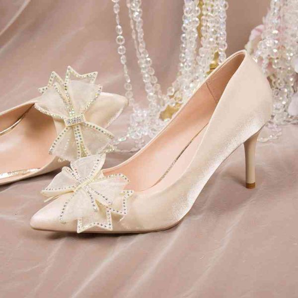 

dress shoes hkxn female 6cm high heels fashion wedding banquet bow knot bride bridesmaid stripper lfbw, Black