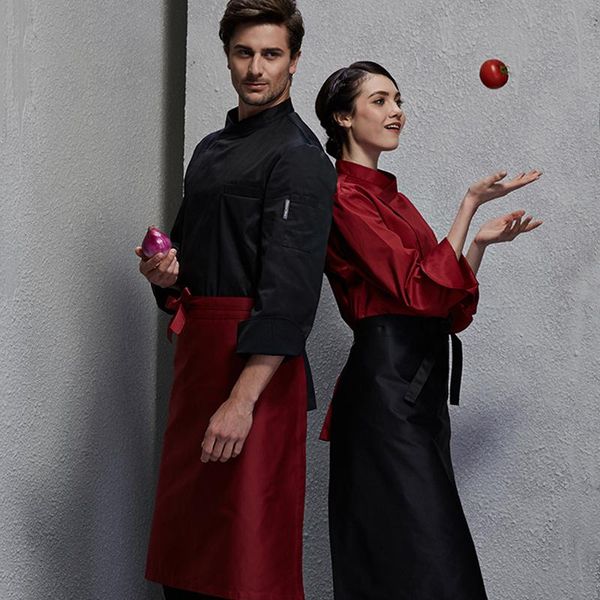 

aprons chef waiter el western restaurant kitchen cooking medium apron pinafore coffee shop work half-length delantal